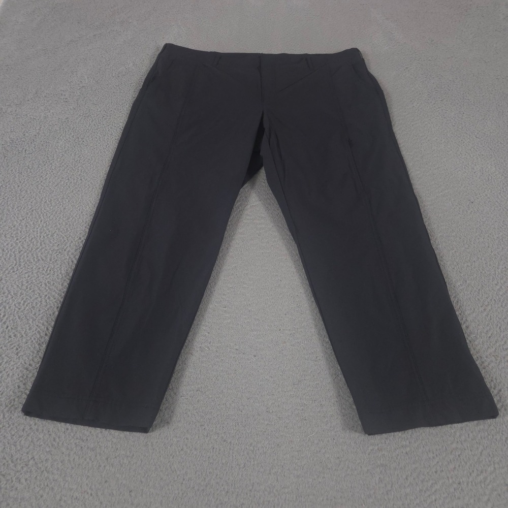 Kirkland Signature Pants Womens 16 Black Straight Leg Travel Stretch Lightweight